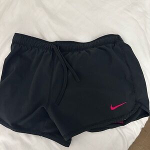 Nike dry-fit Black Shorts with Pink liner